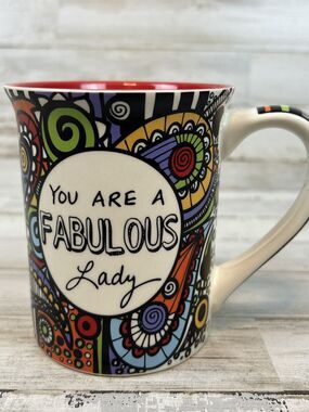 Our Name Is Mud Fabulous Lady Mug Lorrie Veasey 16oz Colorful Coffee Cup Gift